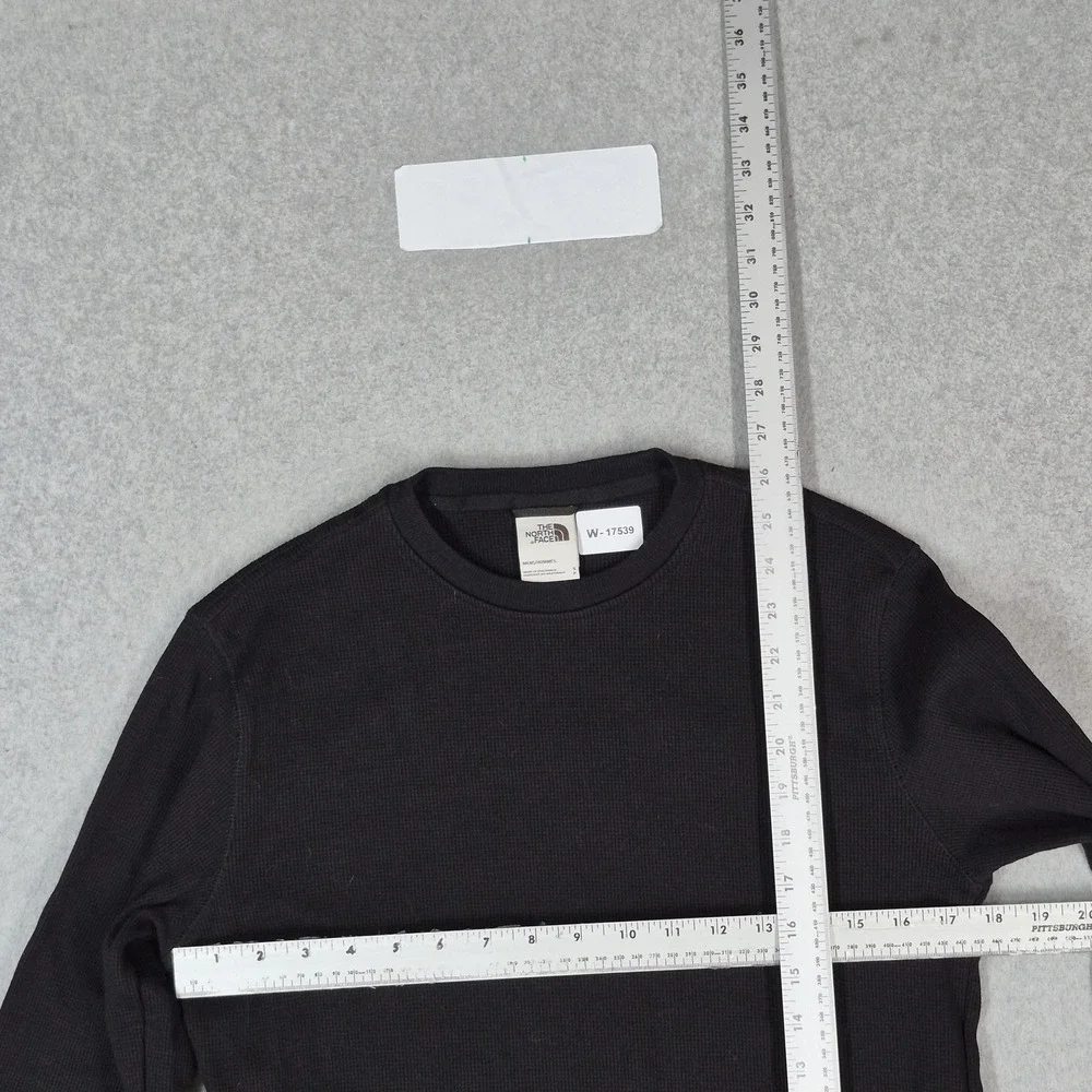 The North Face Men Shirt S Black Thermal Shirt Logo Long Sleeve